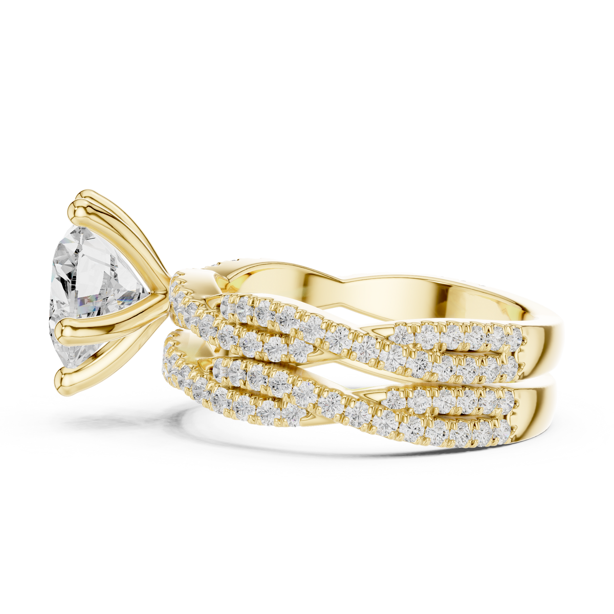 14 KT Solid White Gold Engagement Ring With Heart Cut Labgrown Diamond Perfect Gift For Valentine day - HIGHCARAT DIAMONDS