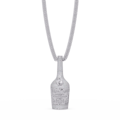 Hennessy Bottle Lab Grown Diamond Pendant Chain - HIGHCARAT DIAMONDS