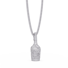 Hennessy Bottle Lab Grown Diamond Pendant Chain - HIGHCARAT DIAMONDS