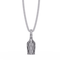 Hennessy Bottle Lab Grown Diamond Pendant Chain - HIGHCARAT DIAMONDS