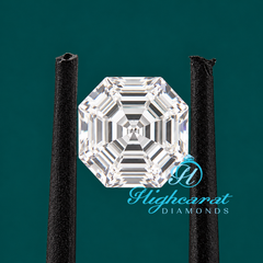 Vintage hexagon step cut lab grown diamond