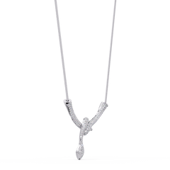 Hip Hop Lab Grown Diamond Snake Pendant Yellow Gold - HIGHCARAT DIAMONDS