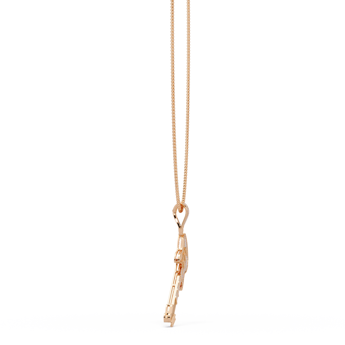 Iced Electric Guitar Lab Grown Diamond Pendant Necklace - HIGHCARAT DIAMONDS