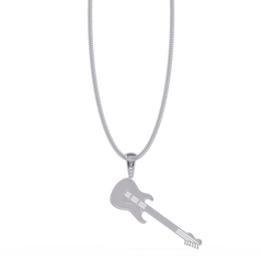 Iced Electric Guitar Lab Grown Diamond Pendant Necklace - HIGHCARAT DIAMONDS