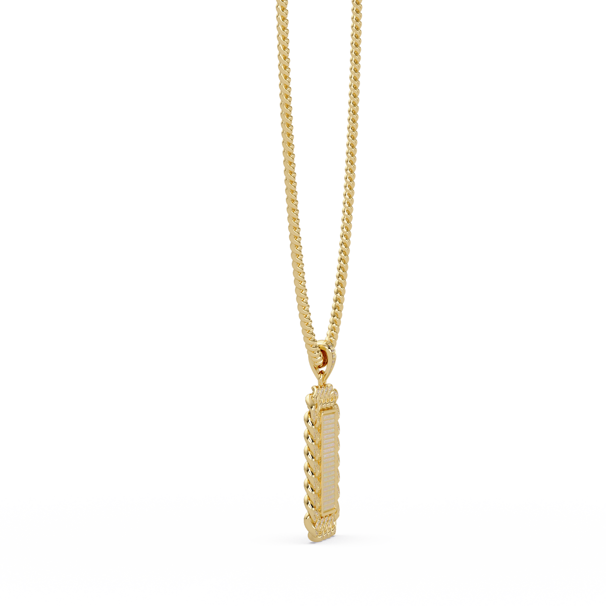 Iced Frame Lab grown Diamond Hip hop Pendant Necklace - HIGHCARAT DIAMONDS