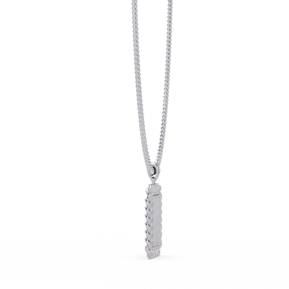 Iced Frame Lab grown Diamond Hip hop Pendant Necklace - HIGHCARAT DIAMONDS