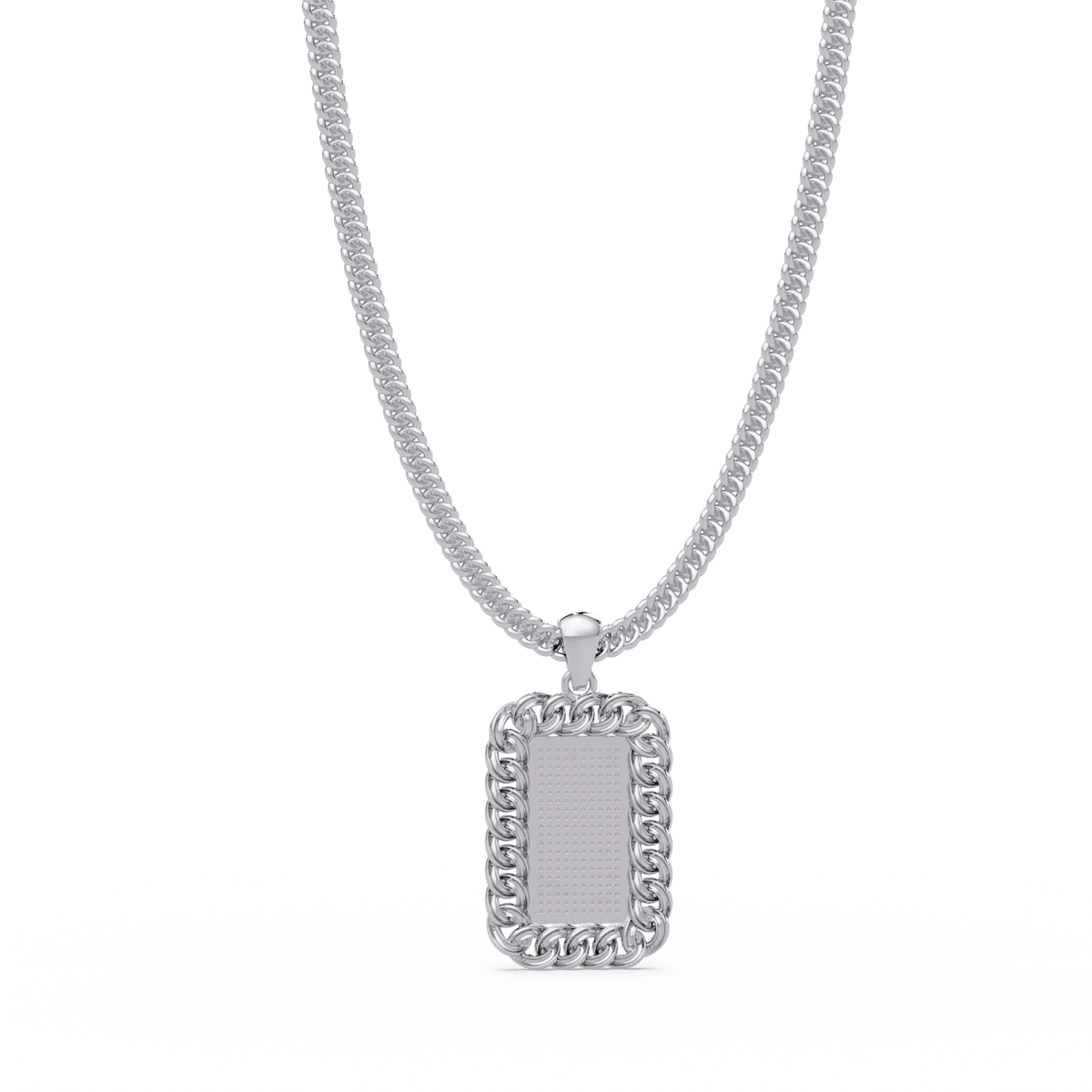 Iced Frame Lab grown Diamond Hip hop Pendant Necklace - HIGHCARAT DIAMONDS