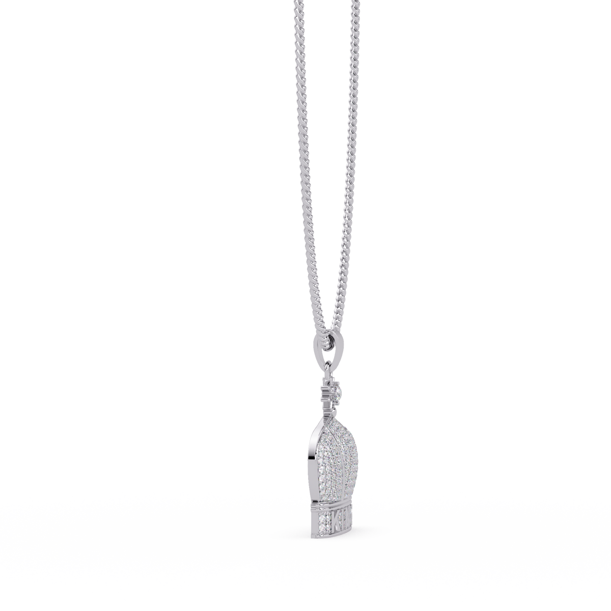 Iced Gold Crown King Lab Grown Diamond Pendant Necklace - HIGHCARAT DIAMONDS