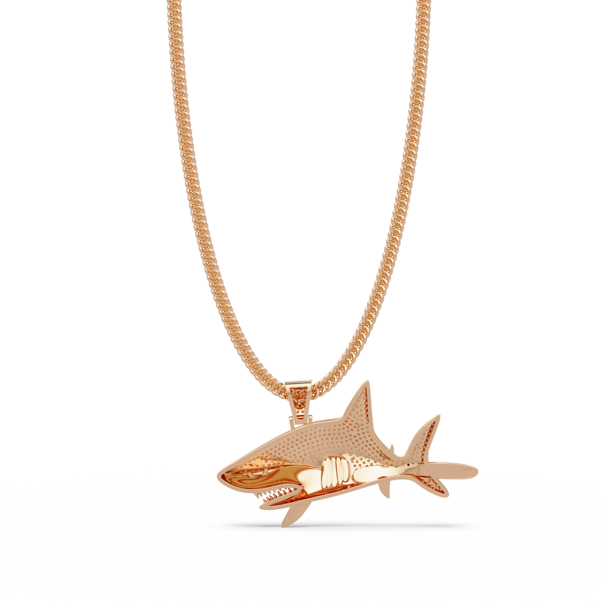 Iced Out Shark Lab Grown Diamond Hip Hop Pendant - HIGHCARAT DIAMONDS