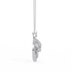 Iced Panther Drop Frame Lab Grown Diamond Pendant - HIGHCARAT DIAMONDS