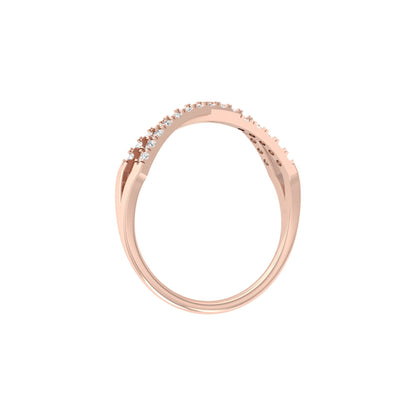 Infinity Inspired 0.16 CT Diamond Band Ring For Women's Timeless Beauty At Great Price - HIGHCARAT DIAMONDS