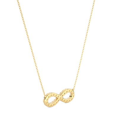 Infinity Diamond pendant In 14KT Gold Modern Round Pendant Necklace For Her - HIGHCARAT DIAMONDS