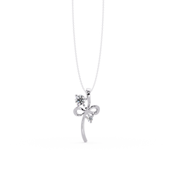 Infinity Style Lab Grown Diamond Accent Pendant - HIGHCARAT DIAMONDS