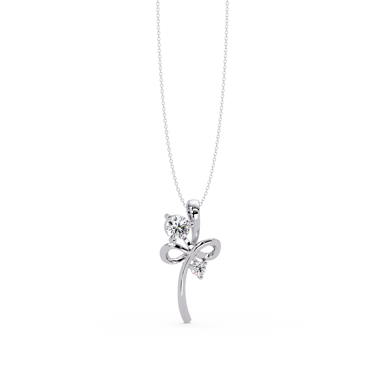 Infinity Style Lab Grown Diamond Accent Pendant - HIGHCARAT DIAMONDS