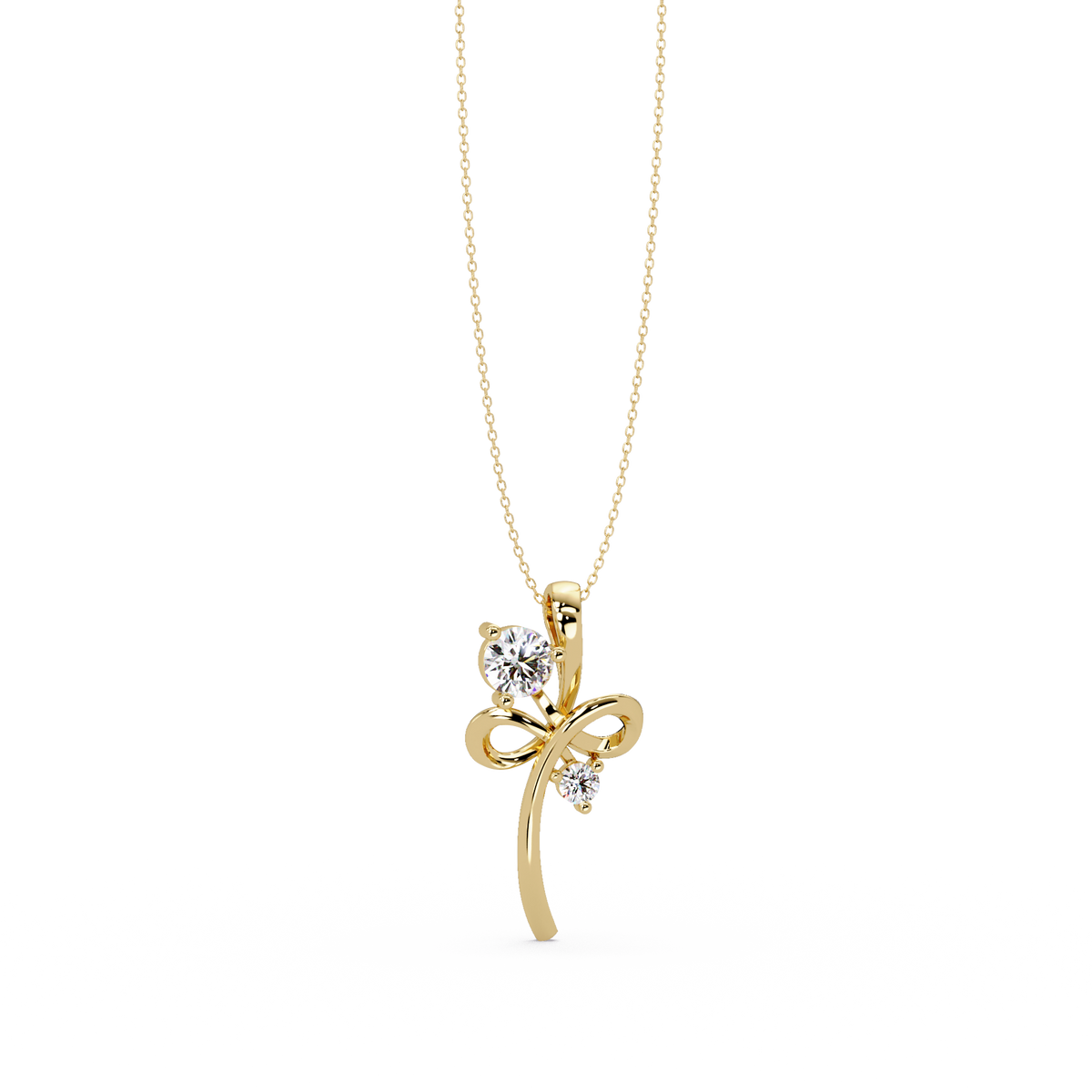 Infinity Style Lab Grown Diamond Accent Pendant - HIGHCARAT DIAMONDS