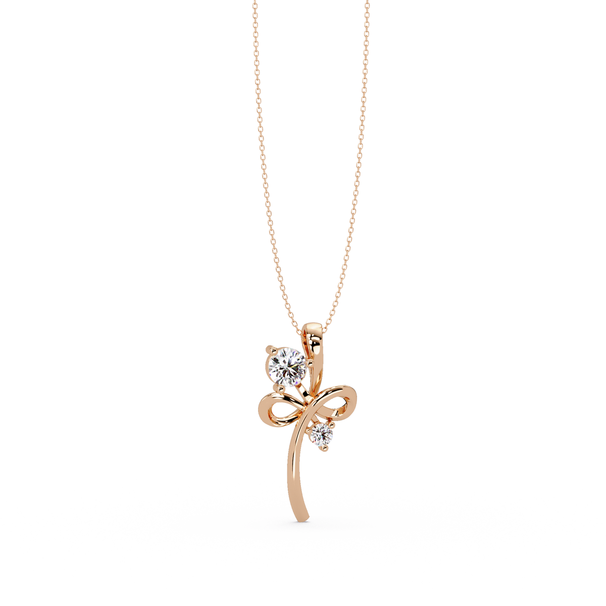 Infinity Style Lab Grown Diamond Accent Pendant - HIGHCARAT DIAMONDS