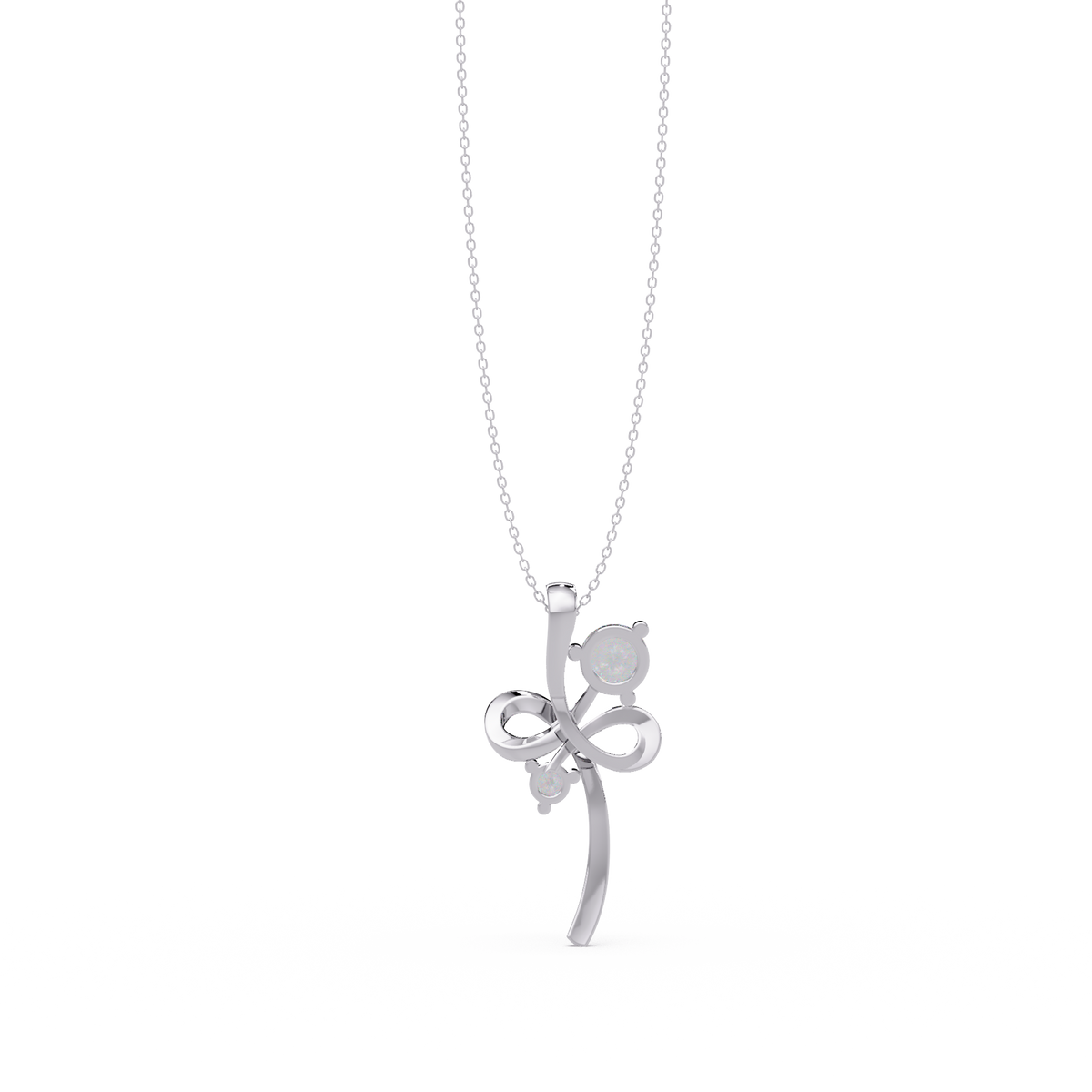 Infinity Style Lab Grown Diamond Accent Pendant - HIGHCARAT DIAMONDS
