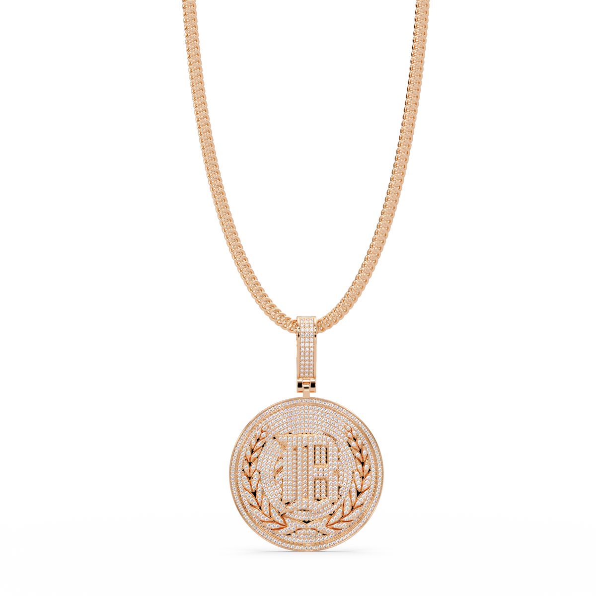 Initial Coin Lab grown Diamond Pendant Necklace - HIGHCARAT DIAMONDS