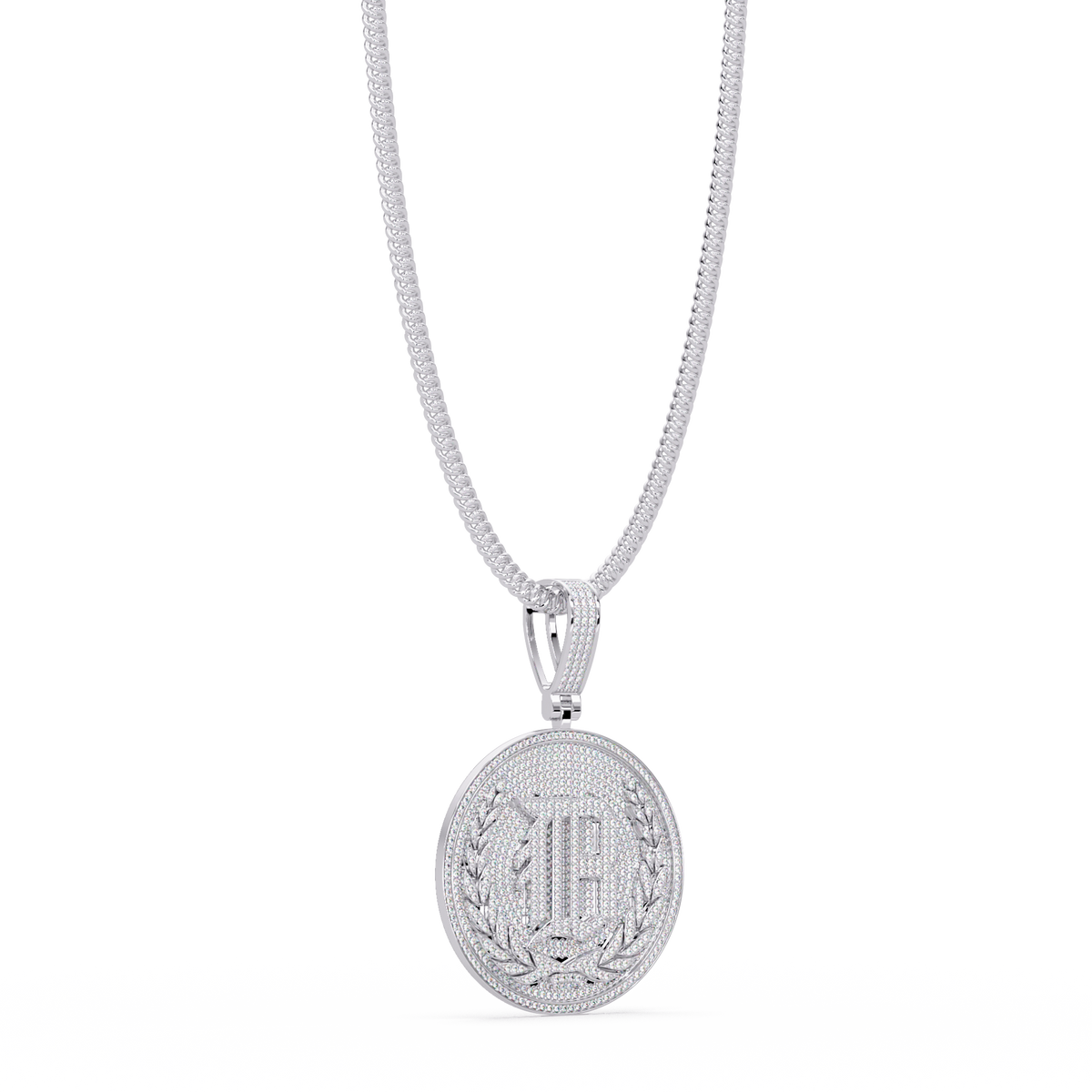 Initial Coin Lab grown Diamond Pendant Necklace - HIGHCARAT DIAMONDS