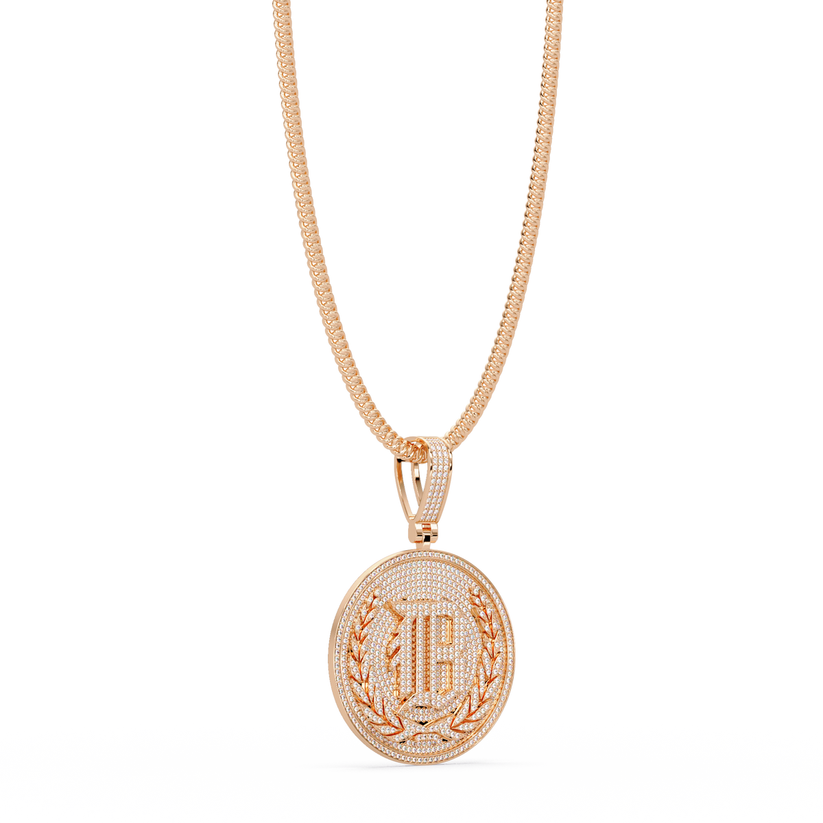 Initial Coin Lab grown Diamond Pendant Necklace - HIGHCARAT DIAMONDS