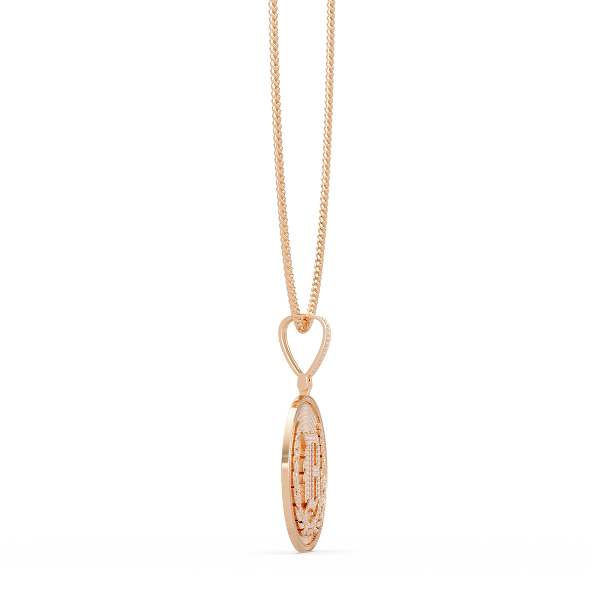 Initial Coin Lab grown Diamond Pendant Necklace - HIGHCARAT DIAMONDS
