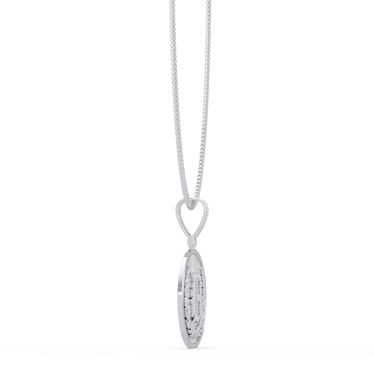 Initial Coin Lab grown Diamond Pendant Necklace - HIGHCARAT DIAMONDS