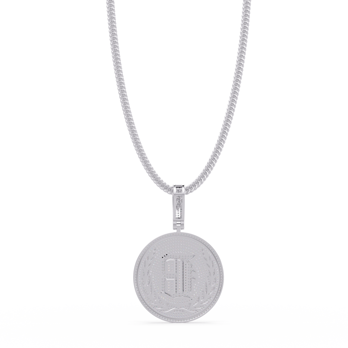 Initial Coin Lab grown Diamond Pendant Necklace - HIGHCARAT DIAMONDS