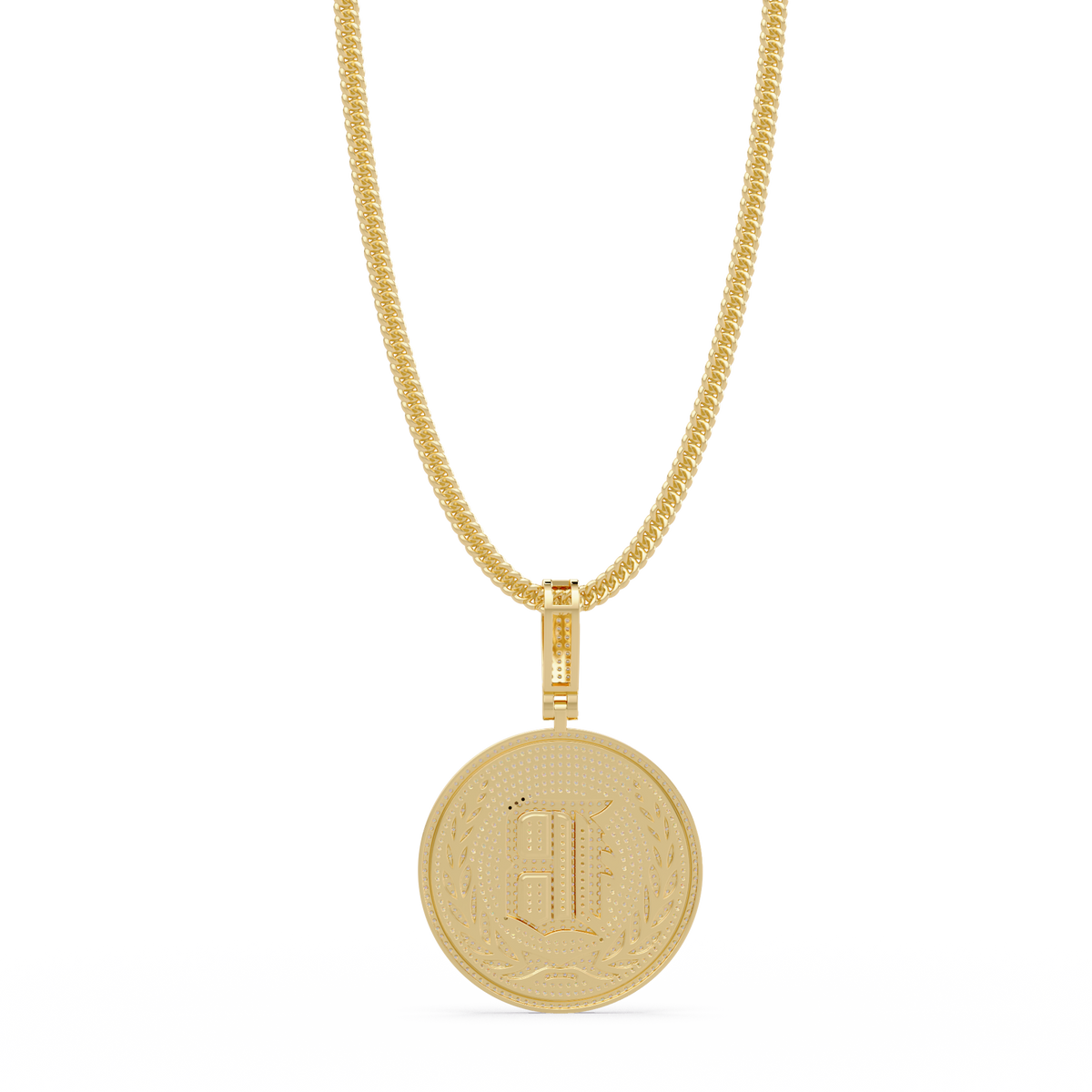 Initial Coin Lab grown Diamond Pendant Necklace - HIGHCARAT DIAMONDS