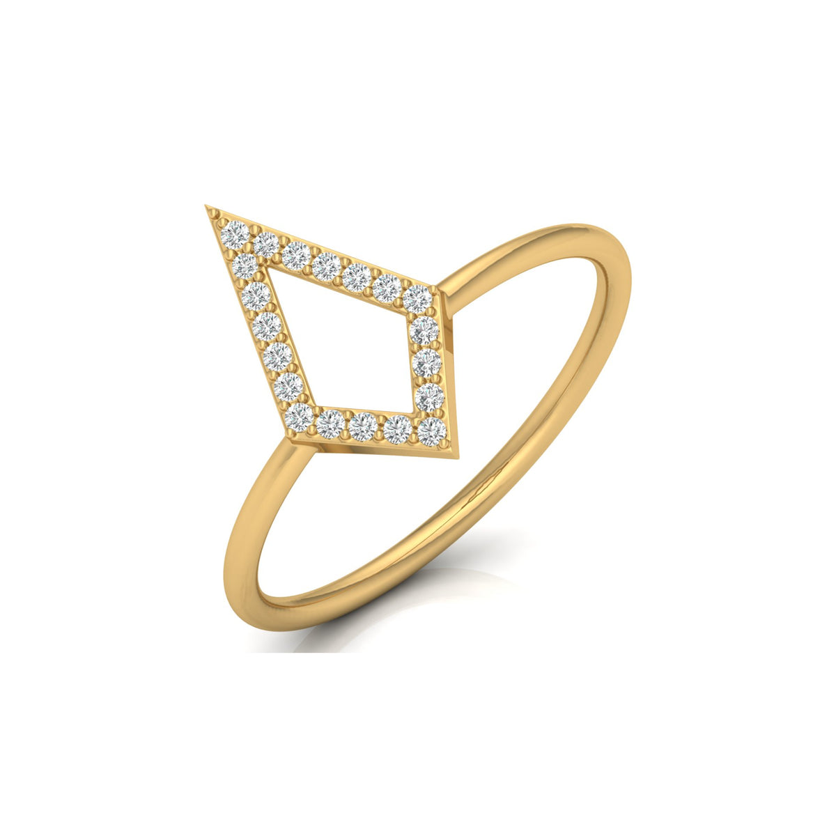 Kite Style Classic Round Diamond Wedding Band Ring For Women's in 14KT Solid Gold - HIGHCARAT DIAMONDS