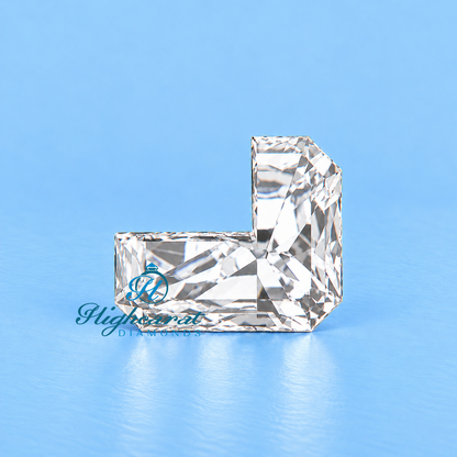 Detailed L shape lab grown diamond