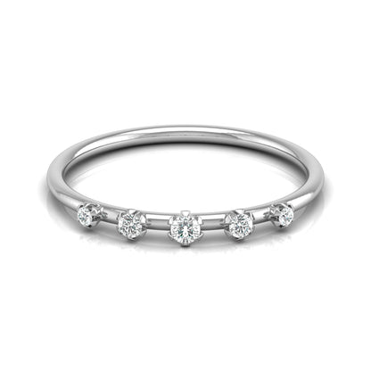 Lab Grown Diamond Band Ring In 14kt Solid Gold Comfort Fit Round Stone Design - HIGHCARAT DIAMONDS