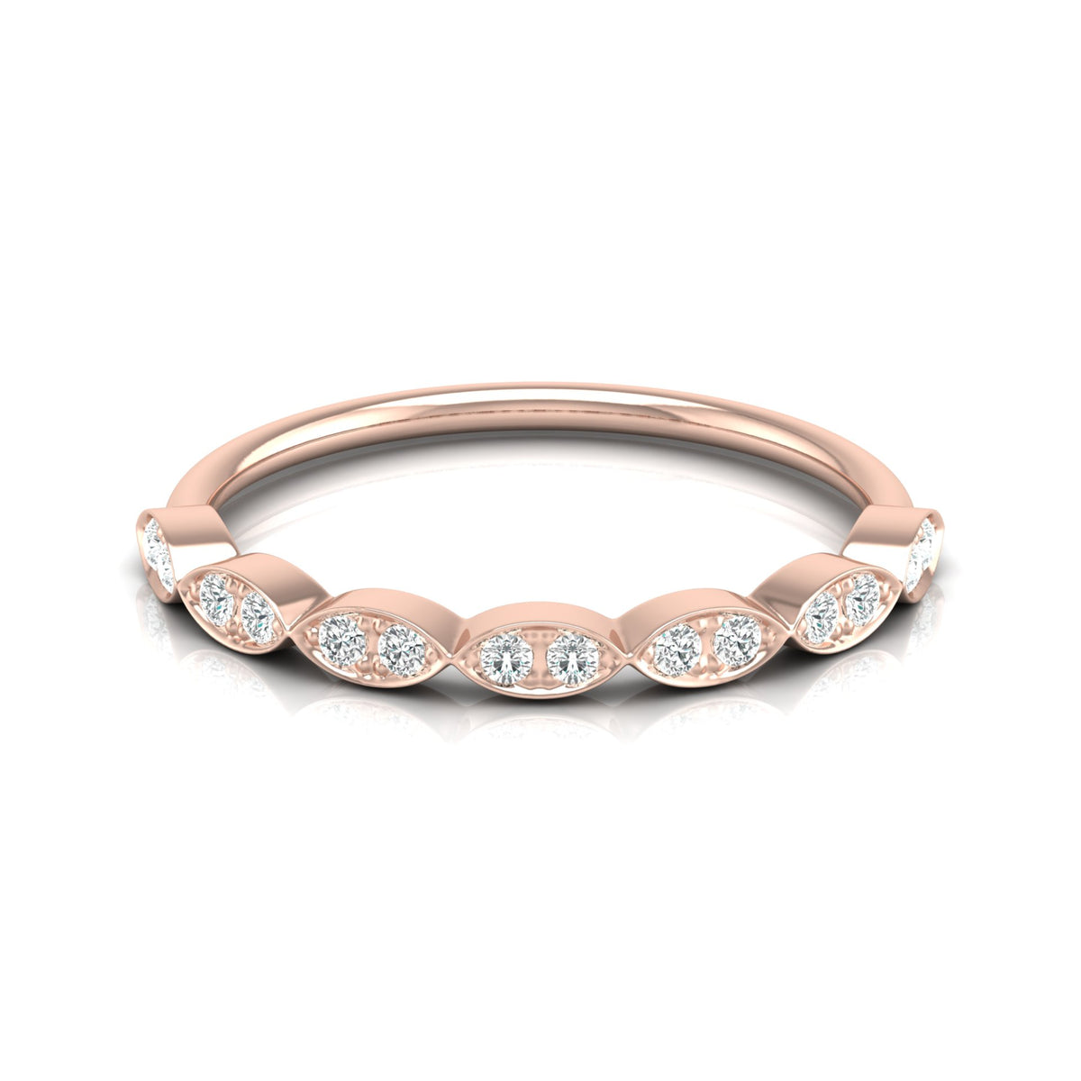 Lab-grown Diamond Half Eternity Wedding Set Ring Bridal Jewelry Gift - HIGHCARAT DIAMONDS