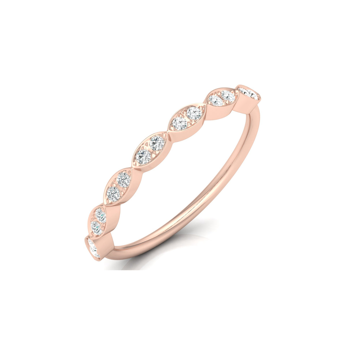 Lab-grown Diamond Half Eternity Wedding Set Ring Bridal Jewelry Gift - HIGHCARAT DIAMONDS
