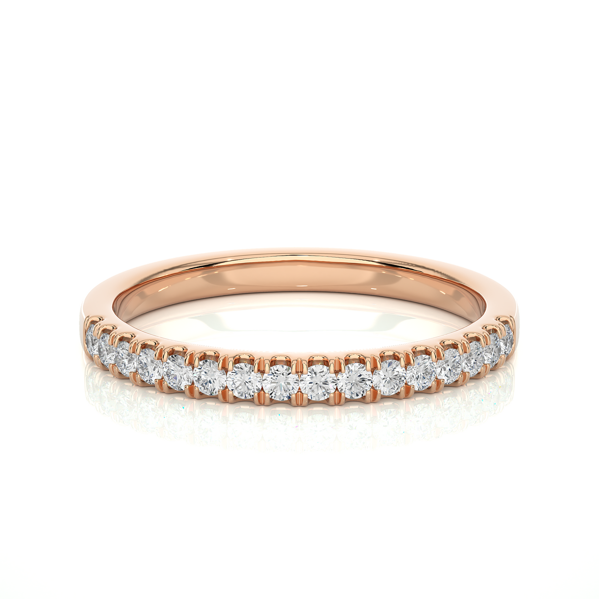 Labgrown Diamond Eternity Band Ring in 14K Solid Gold With Classic U-Prong Setting - HIGHCARAT DIAMONDS