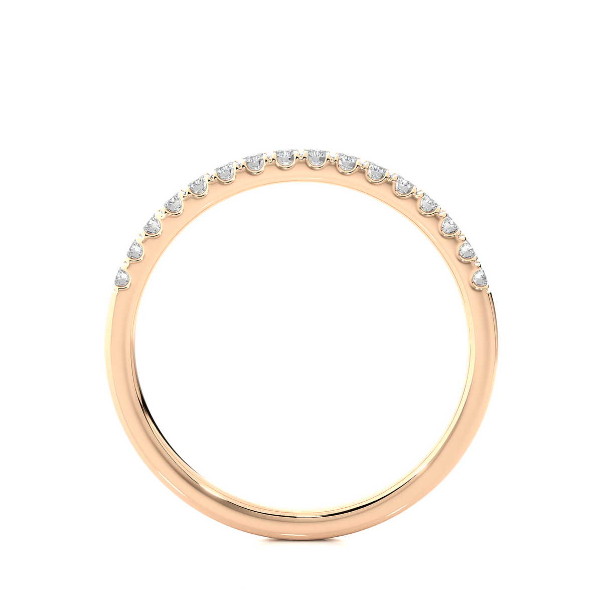 Labgrown Diamond Eternity Band Ring in 14K Solid Gold With Classic U-Prong Setting - HIGHCARAT DIAMONDS