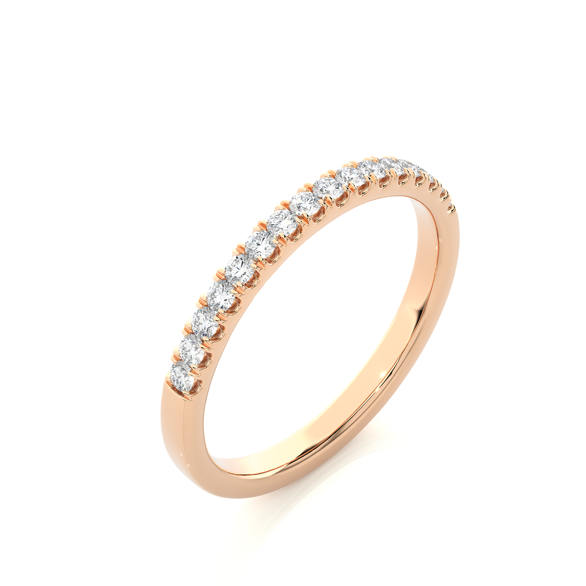 Labgrown Diamond Eternity Band Ring in 14K Solid Gold With Classic U-Prong Setting - HIGHCARAT DIAMONDS