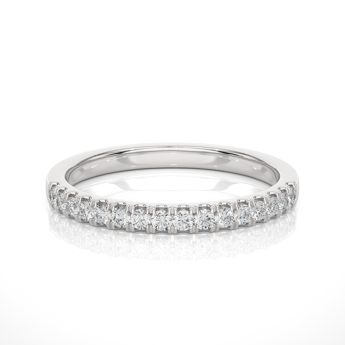 Labgrown Diamond Eternity Band Ring in 14K Solid Gold With Classic U-Prong Setting - HIGHCARAT DIAMONDS