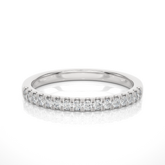 Labgrown Diamond Eternity Band Ring in 14K Solid Gold With Classic U-Prong Setting - HIGHCARAT DIAMONDS