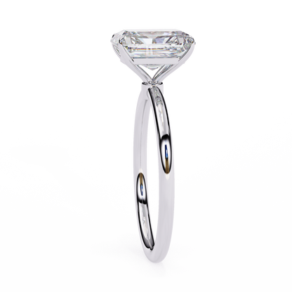 Lab Grown Emerald Cut Diamond Solitaire Engagement Ring - HIGHCARAT DIAMONDS