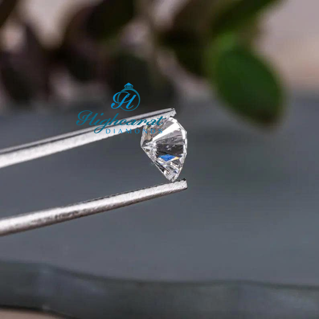 Heart Cut Lab Grown Certified Diamond with structured facets and refined appearance