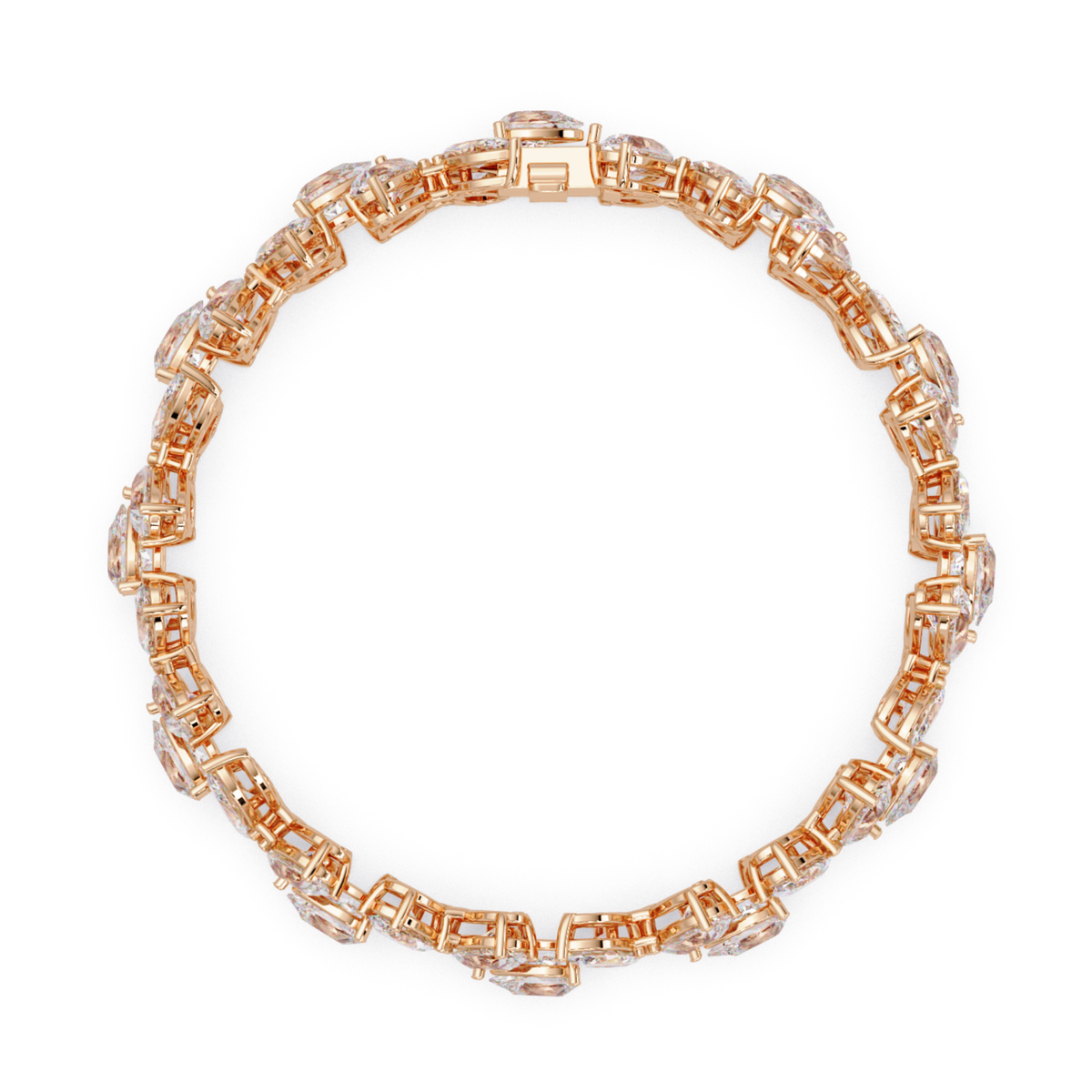 Lab Grown Marquise Diamond Cluster Bracelet - HIGHCARAT DIAMONDS