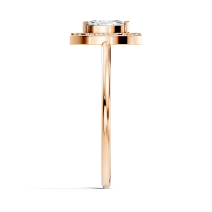 Lab Grown Marquise Diamond Halo Solitaire Ring - HIGHCARAT DIAMONDS