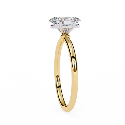 Lab Grown Oval Cut Diamond Solitaire Ring - HIGHCARAT DIAMONDS