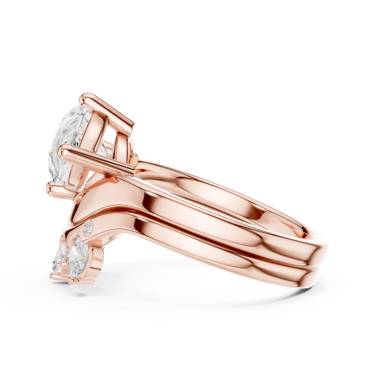 Pear, Oval & Round Cut Lab Grown Diamond Ethically Dainty Elegance Diamond Ring for Women Anniversary Gift - HIGHCARAT DIAMONDS