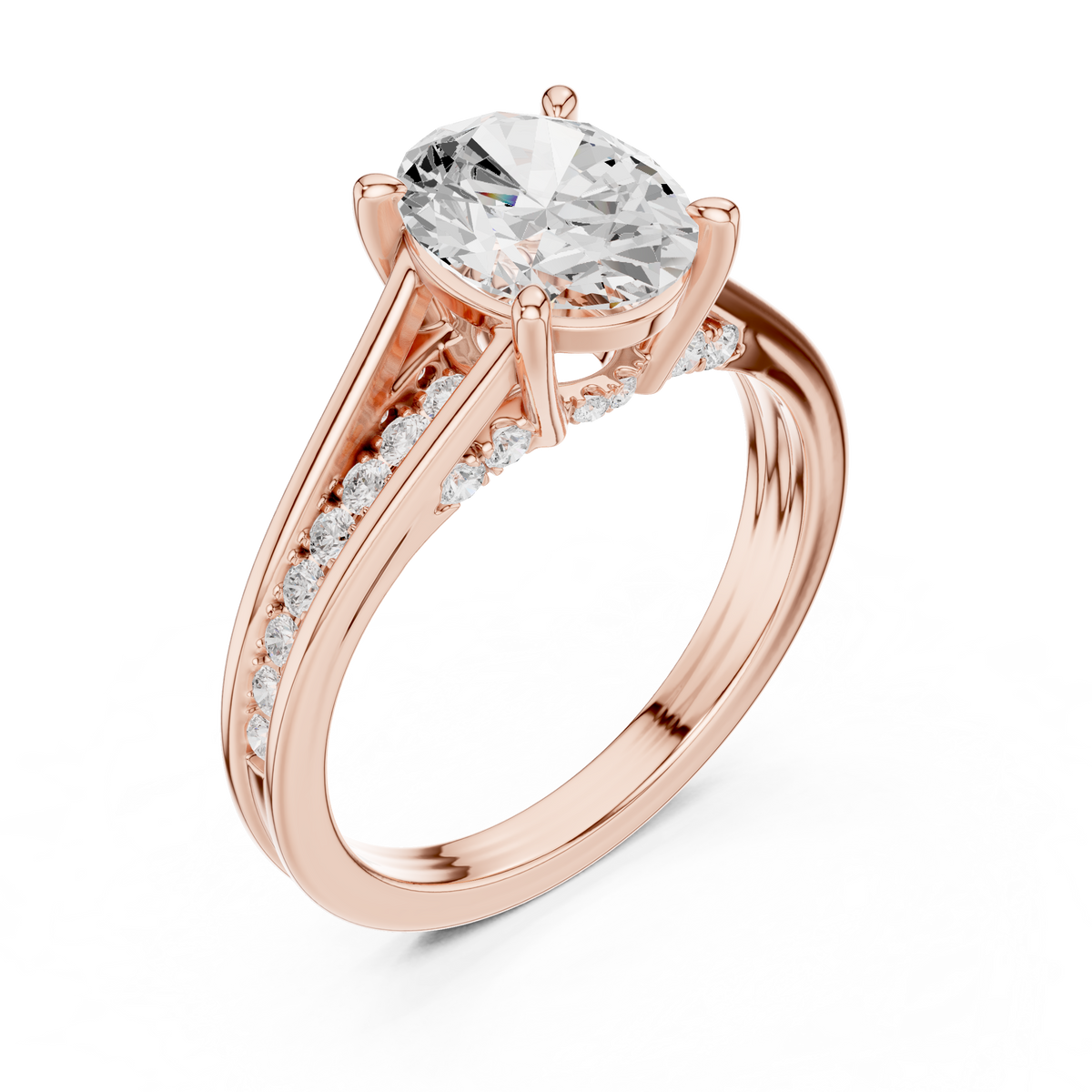 2.30Ct Oval and Round Cut High Quality Lab Grown Diamond Antique Minimalist Dainty Hand Crafted Bridal Ring For Her - HIGHCARAT DIAMONDS