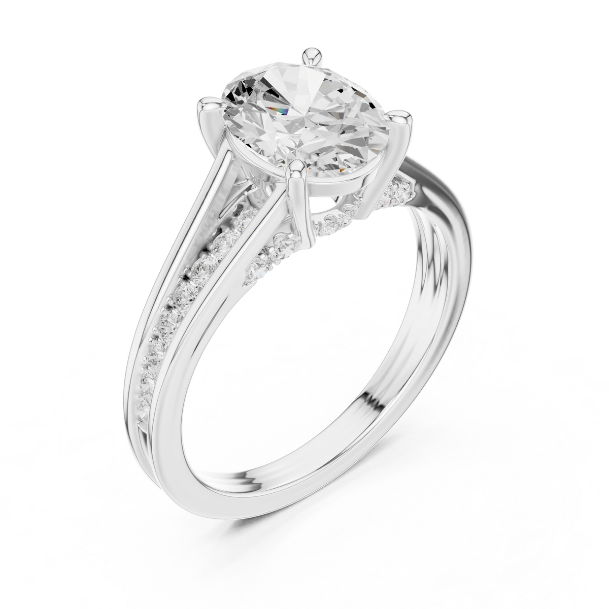 2.30Ct Oval and Round Cut High Quality Lab Grown Diamond Antique Minimalist Dainty Hand Crafted Bridal Ring For Her - HIGHCARAT DIAMONDS