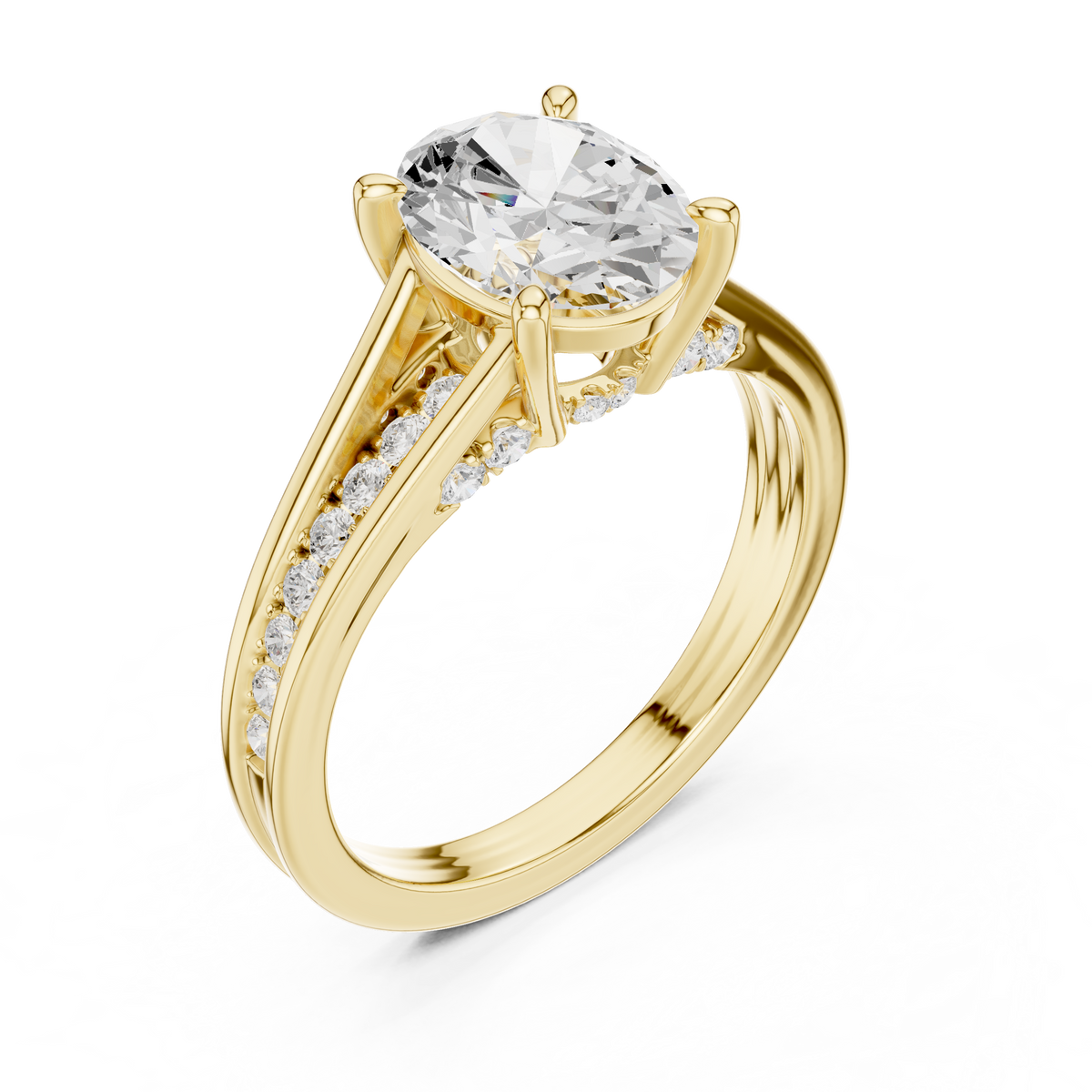 2.30Ct Oval and Round Cut High Quality Lab Grown Diamond Antique Minimalist Dainty Hand Crafted Bridal Ring For Her - HIGHCARAT DIAMONDS