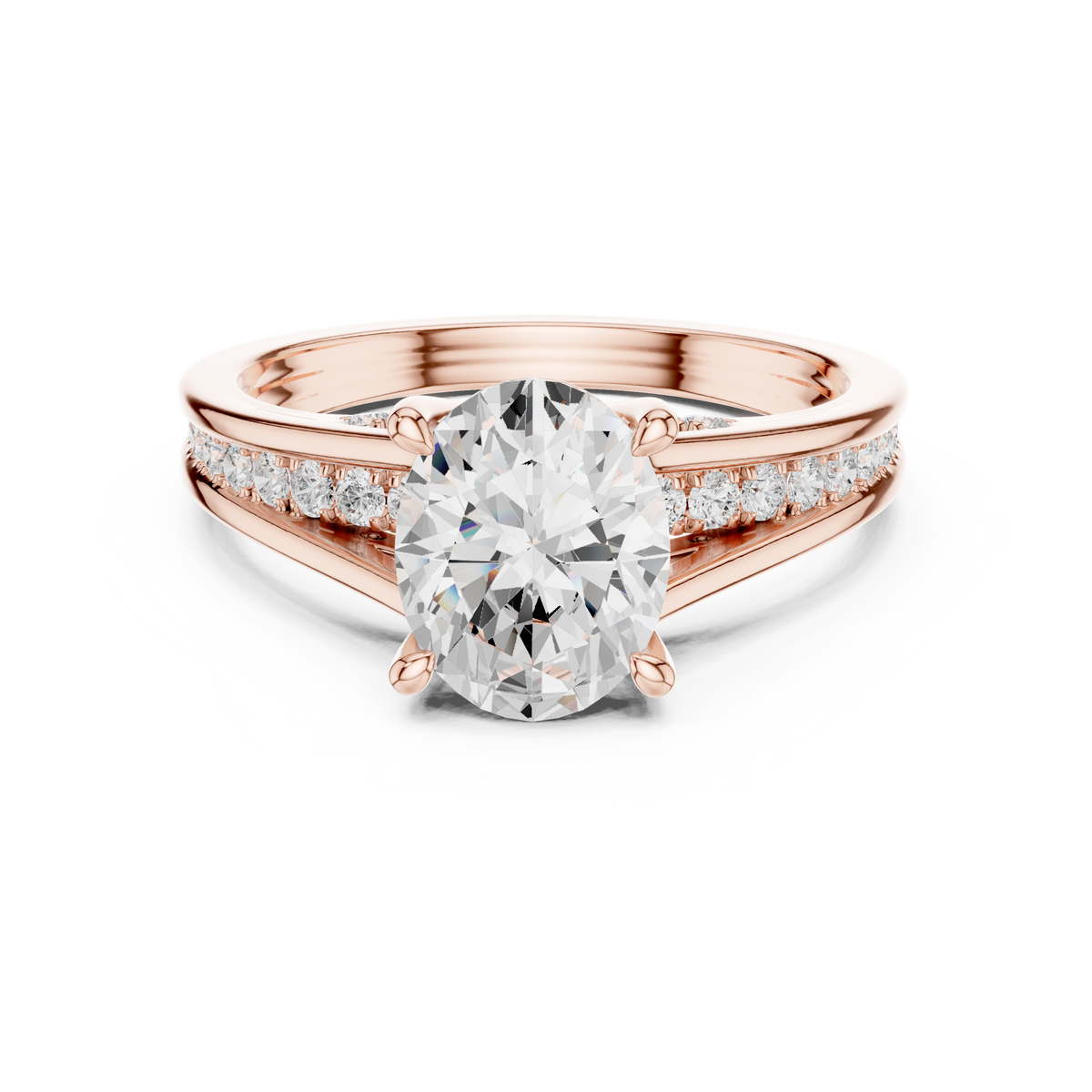 2.30Ct Oval and Round Cut High Quality Lab Grown Diamond Antique Minimalist Dainty Hand Crafted Bridal Ring For Her - HIGHCARAT DIAMONDS