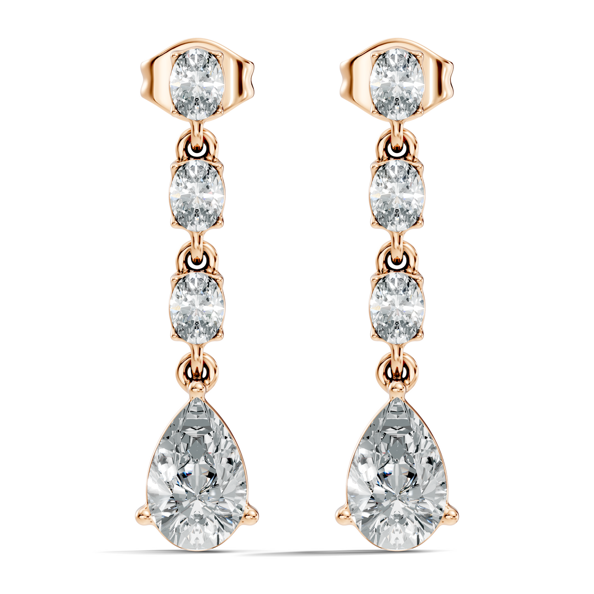 Pear And Oval Cut Lab Grown Diamond Circle Shape Antique Delicate Prong Set Bridesmaid Dangle  Earring Gift For Women's - HIGHCARAT DIAMONDS