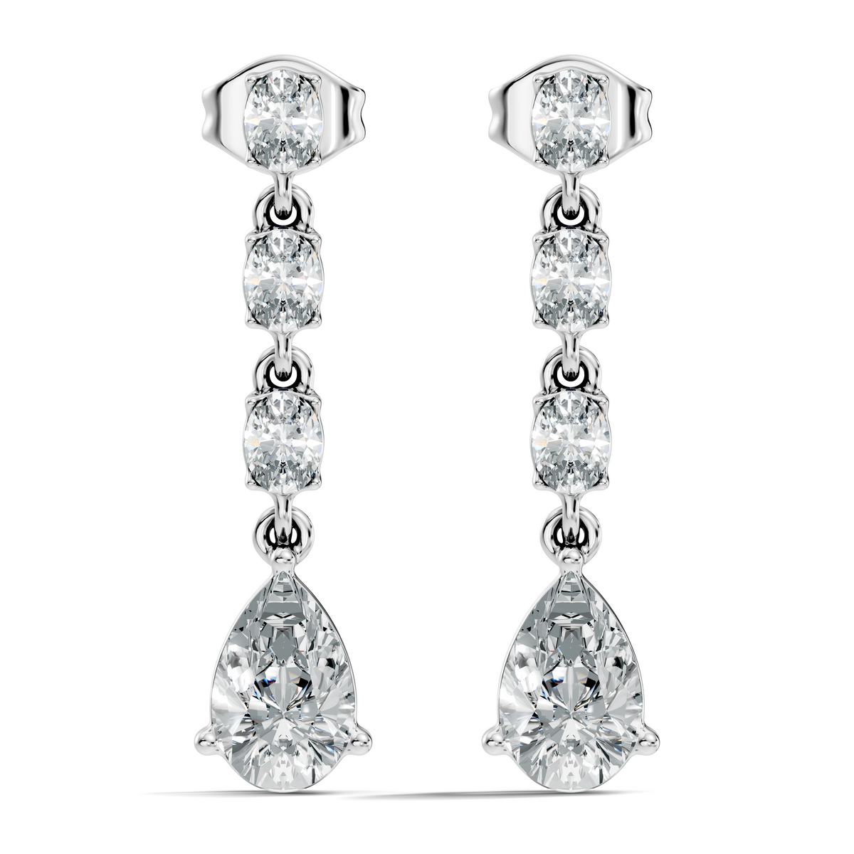 Pear And Oval Cut Lab Grown Diamond Circle Shape Antique Delicate Prong Set Bridesmaid Dangle  Earring Gift For Women's - HIGHCARAT DIAMONDS